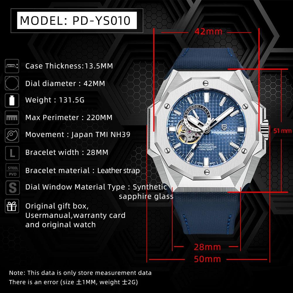 2023 New PAGANI DESIGN NH39 Men Mechanical Wristwatches Top Brand Waterproof Automatic Watch Luxury Sapphire Glass Watch For Men - RUBASO