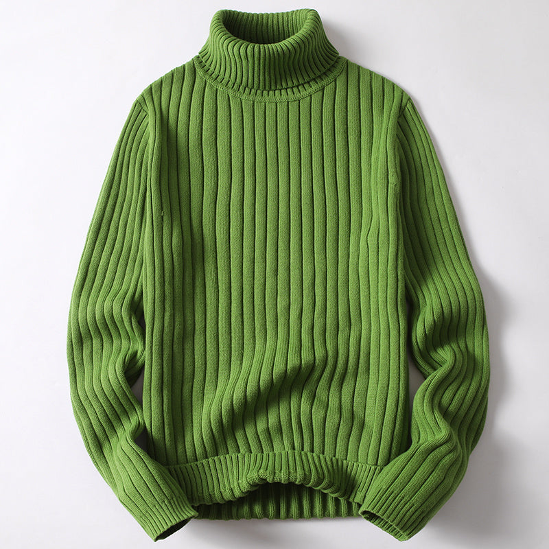 Turtleneck Sweater in Solid & Striped Styles