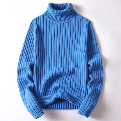 Turtleneck Sweater in Solid & Striped Styles