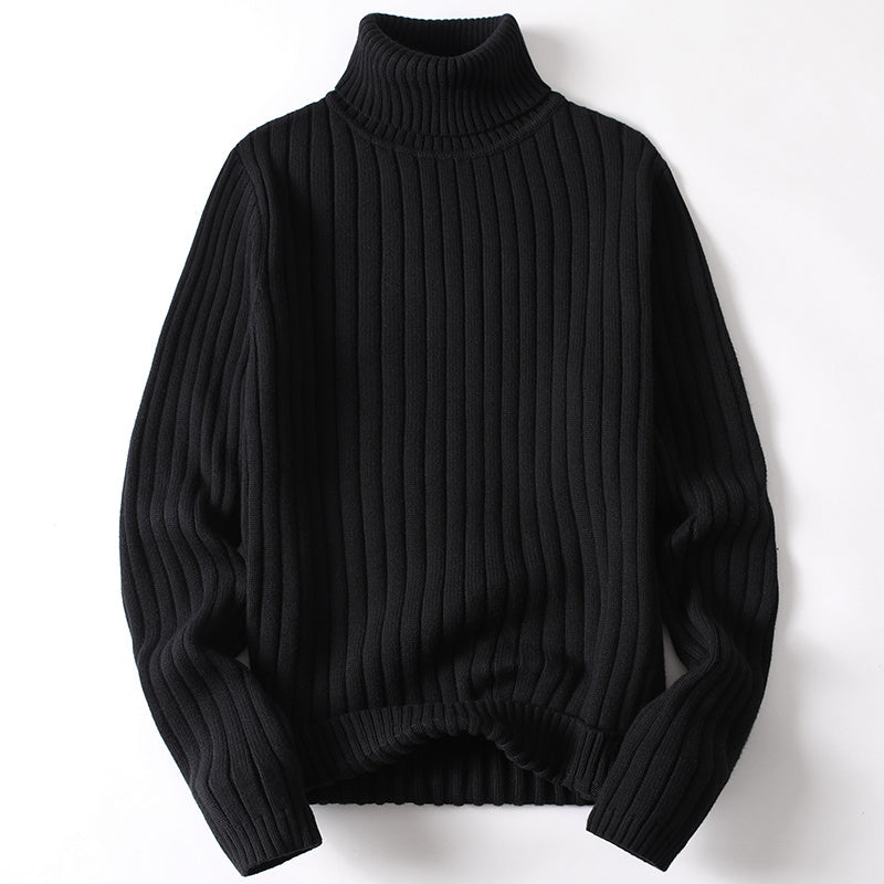 Turtleneck Sweater in Solid & Striped Styles