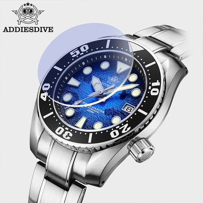 ADDIESDIVE AD2102 Automatic Mechanical Dive Watch with Sapphire Crystal and Luminous Features Limited Edition