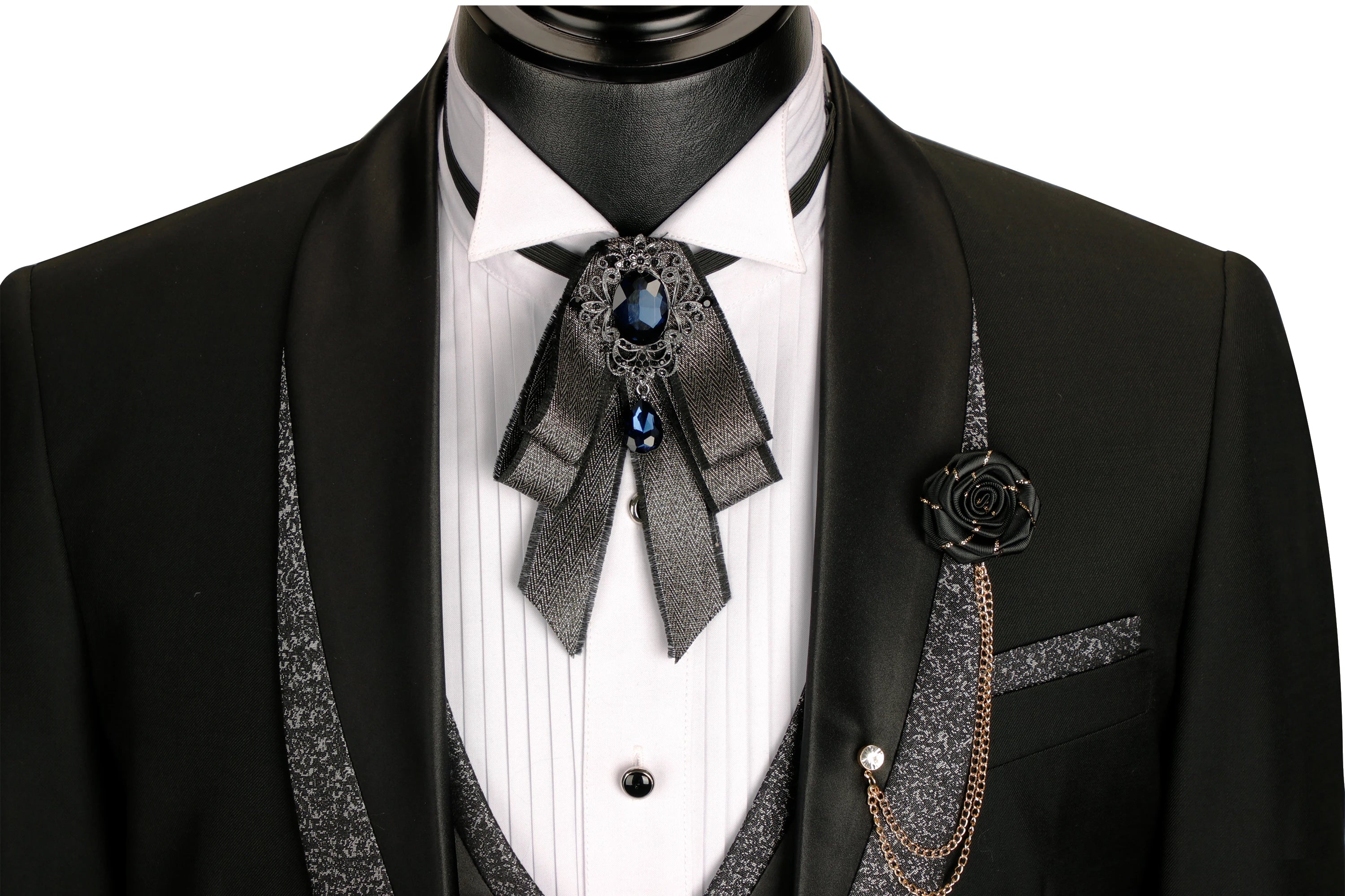 The Black Rose Premium Daro Uomo Tuxedo Suit DRV8910-B1 (Two-Piece)