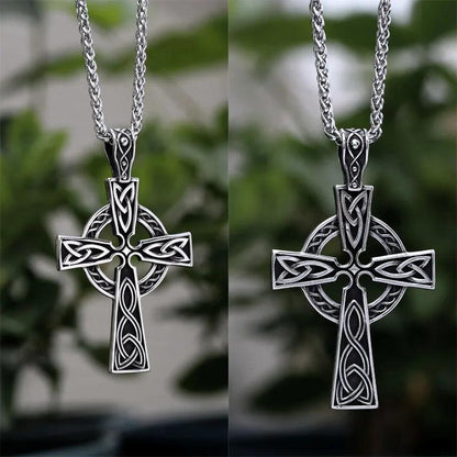 BEIER Valknut Celtic Cross Necklace Chain LLBP8-505P - RUBASO