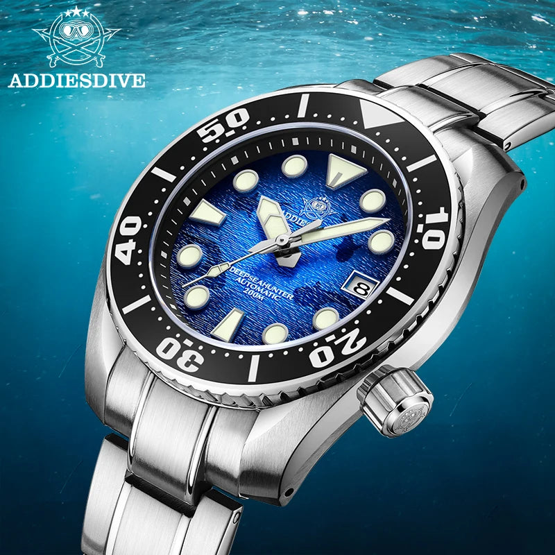 ADDIESDIVE AD2102 Automatic Mechanical Dive Watch with Sapphire Crystal and Luminous Features Limited Edition