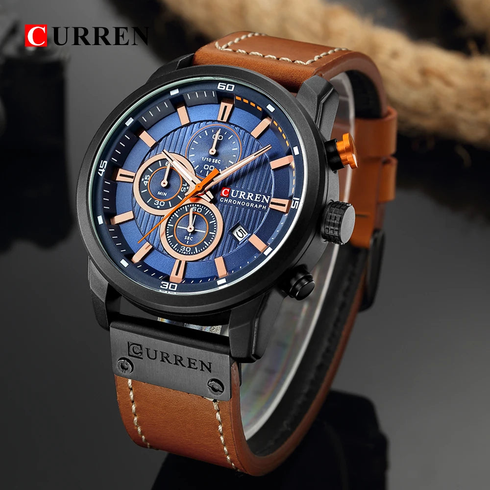 Curren 8291 Chronograph Wristwatch - Fashion & Casual Design (Quartz)