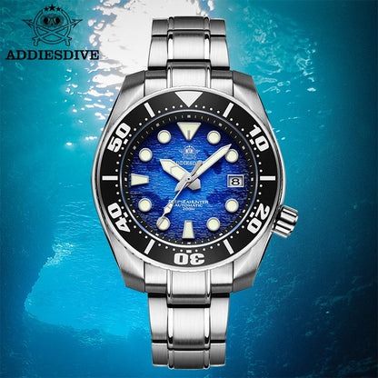 ADDIESDIVE AD2102 Automatic Mechanical Dive Watch with Sapphire Crystal and Luminous Features Limited Edition