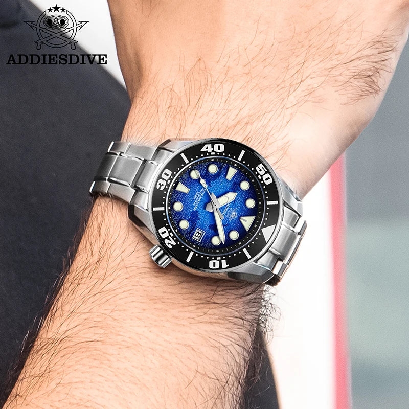 ADDIESDIVE AD2102 Automatic Mechanical Dive Watch with Sapphire Crystal and Luminous Features Limited Edition