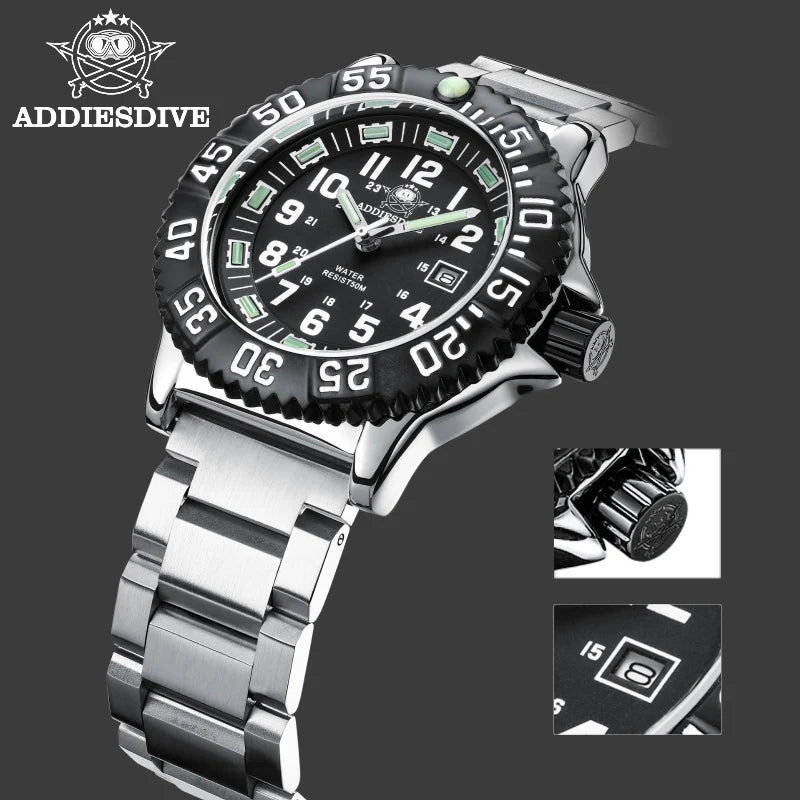 ADDIESDIVE MY-050S Sport Watch with Luminous Features and Miyota Movement (Quartz)