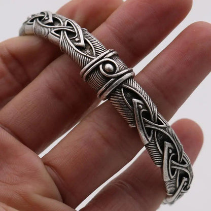 Nostalgia Wolf Head Bracelet Viking Bracelet - RUBASO