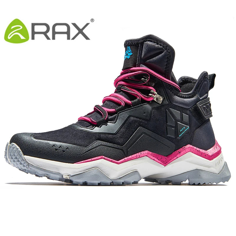 2024 RAX  Women Hiking Boots Waterproof Leather Mountaineering Ankle Boots Trekking Shoes Sport Sneakers Women Jogging Walking