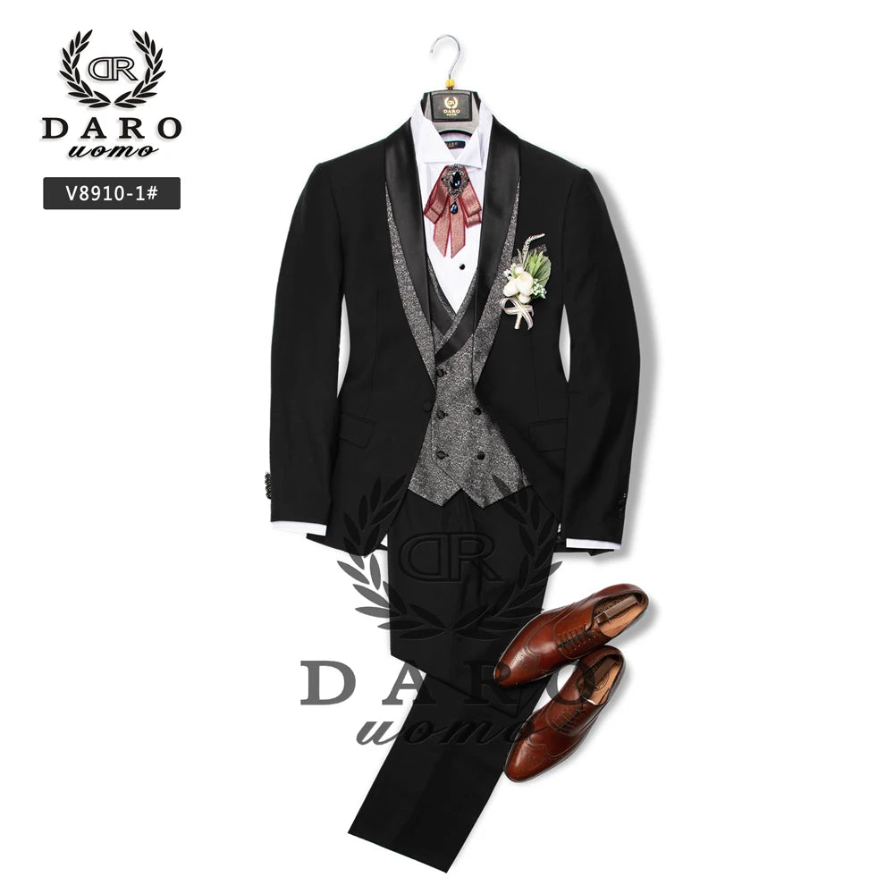 The Black Rose Premium Daro Uomo Tuxedo Suit DRV8910-B1 (Two-Piece)