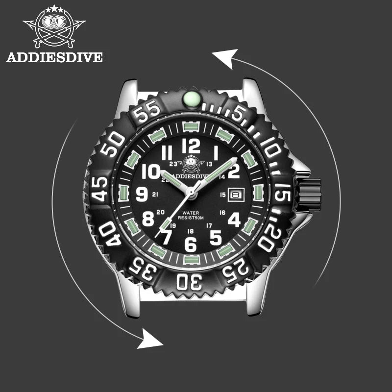 ADDIESDIVE MY-050S Sport Watch with Luminous Features and Miyota Movement (Quartz)