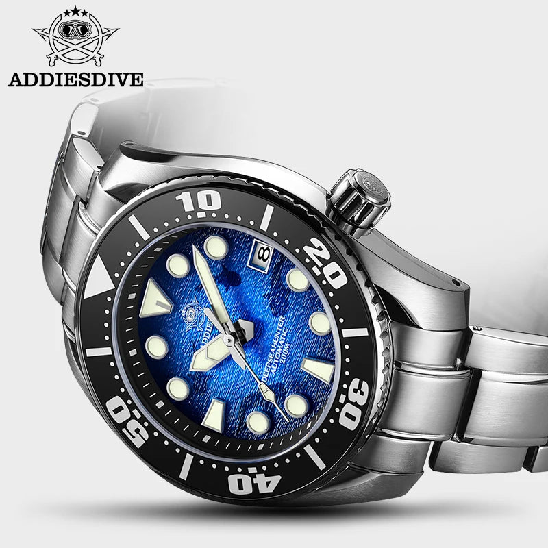 ADDIESDIVE AD2102 Automatic Mechanical Dive Watch with Sapphire Crystal and Luminous Features Limited Edition