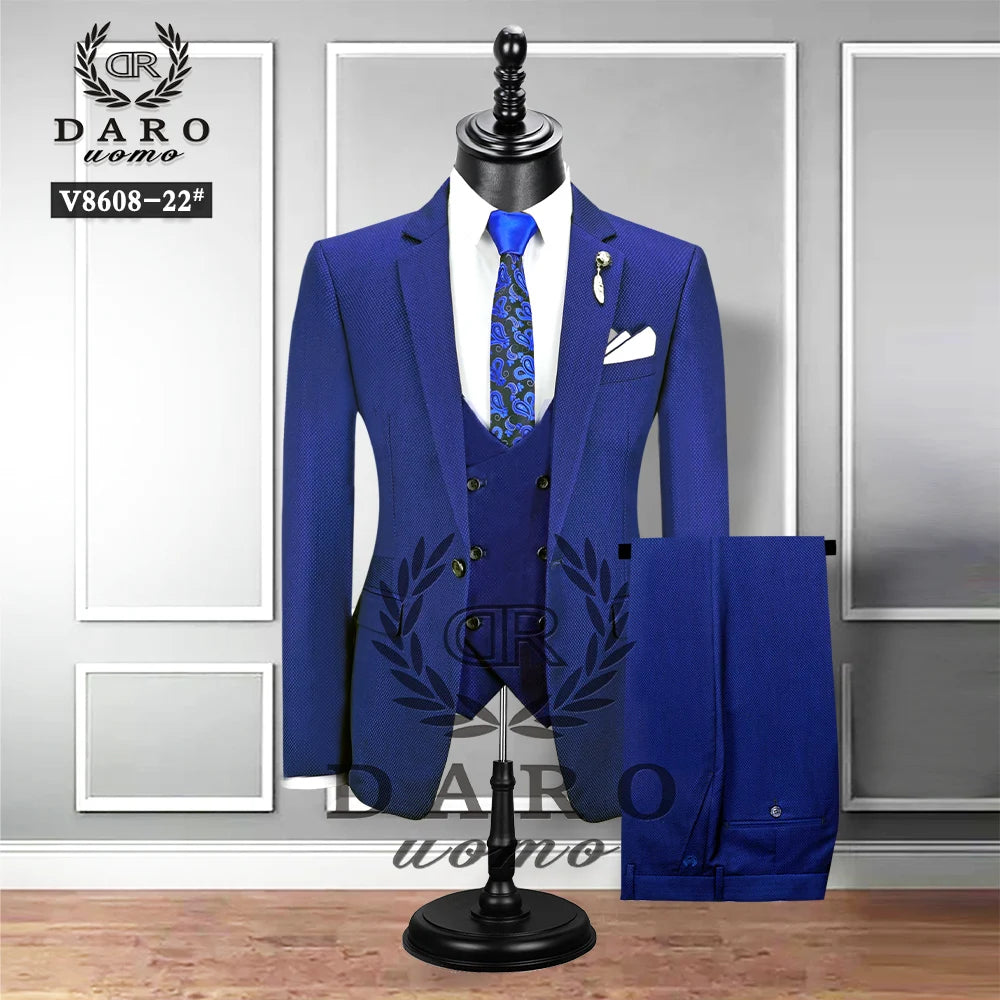 The Black Rose Premium Daro Uomo Casual Suits (Three-Piece)