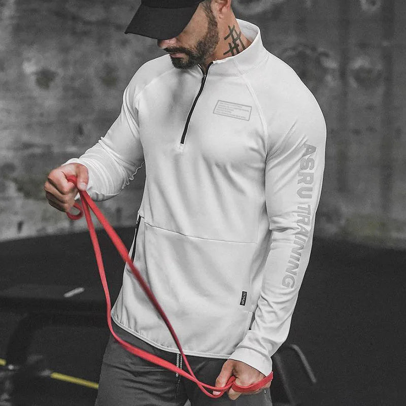 Fitness Light Reflecting Hoodie – Zipper Pocket Sweatshirt