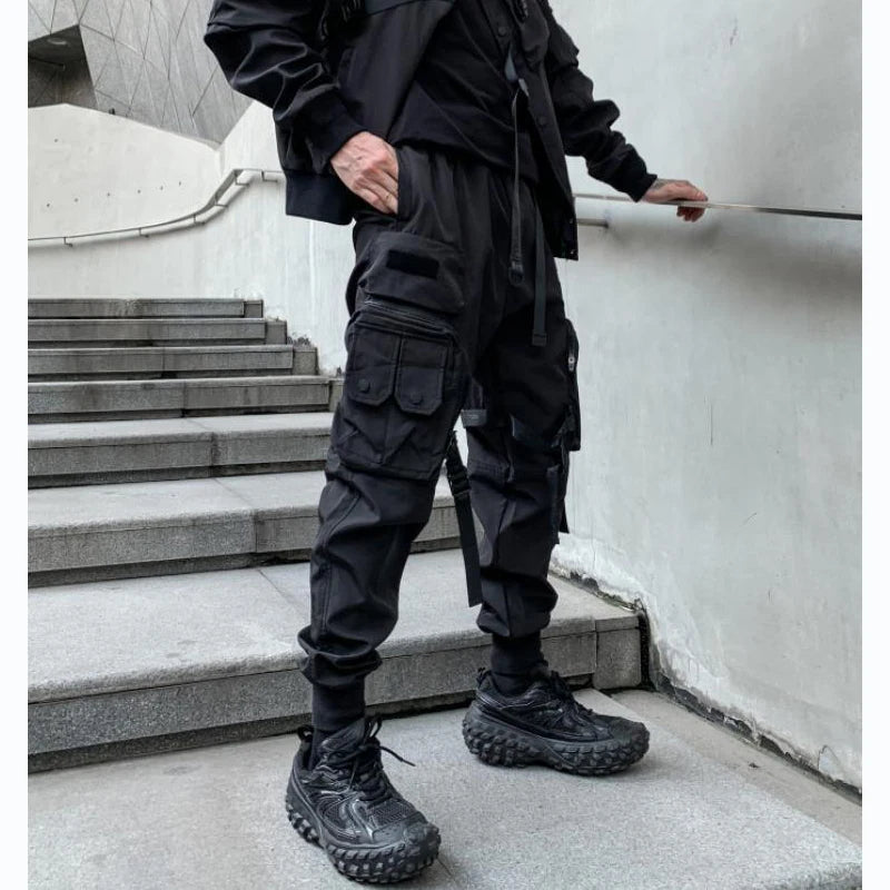 Tactical Cargo Pants Multi Pocket Elastic Waist