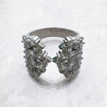 Ring with Winter Sun Rays,Europe Fine Jewerly For Women Brand New Trendy Gift In 925 Sterling Silver