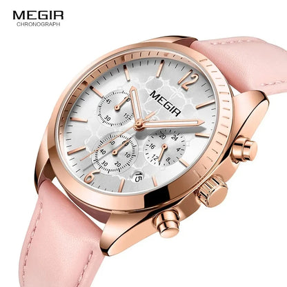 MEGIR 2115 Chronograph Fashion Luxury Wristwatch Minimalist Elegant Casual Business Watch (Quartz)