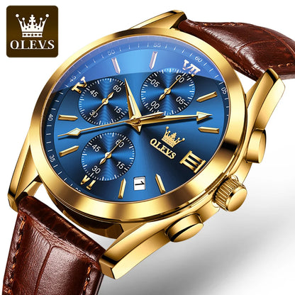 OLEVS 2872 Original Business Sports Waterproof Luminous Chronograph Watch Luxury Brand (Quartz)