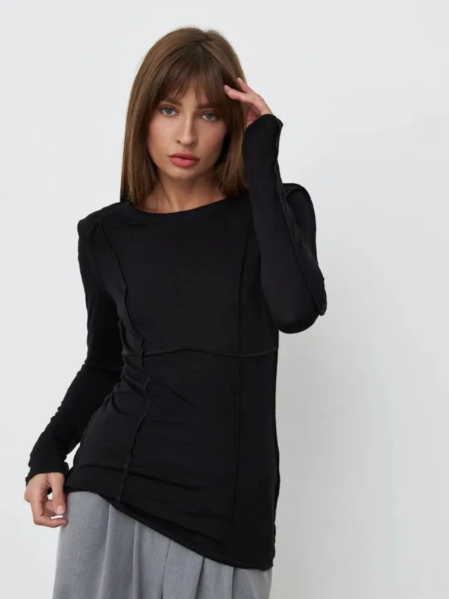 Streetwear Chic: Wolfeel Slim Fit Long Sleeve Half Turtleneck Tee