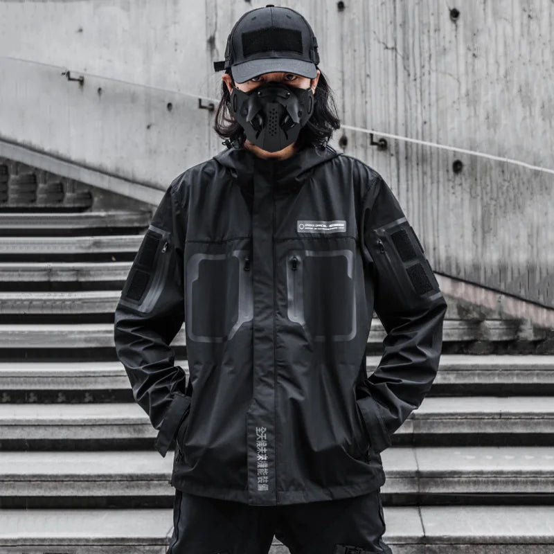 Dark Punk Style Outdoor Techwear Jacket