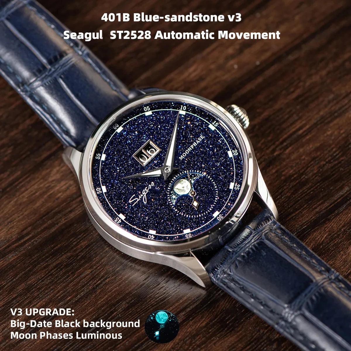 Sugess Moonphase Gemstone Stars Dial (Automatic) - RUBASO