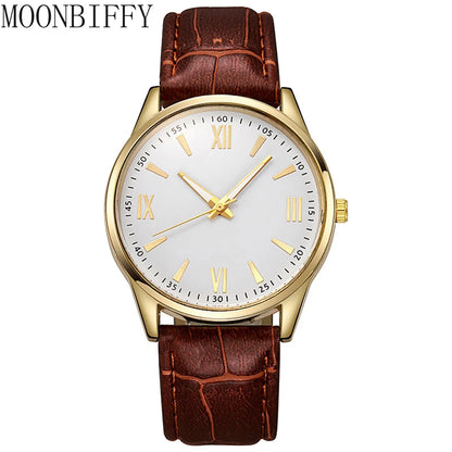 MOONBIFFY Luxury Minimalist Watch for Men Ultra Thin Business (Quartz)