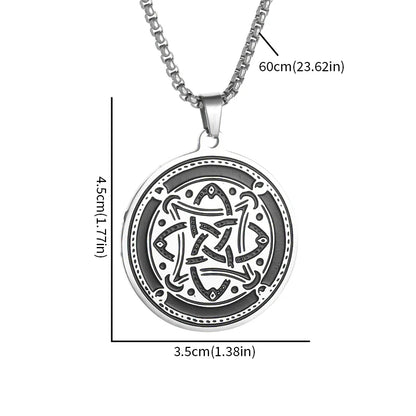 Celtic Amulet: Nordic Irish Knot Pendant Necklace for Men & Women