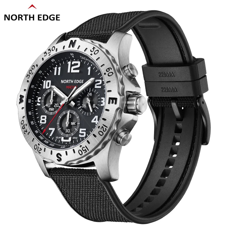 NORTH EDGE Solar Power MACH 2 Chronograph (Quartz)