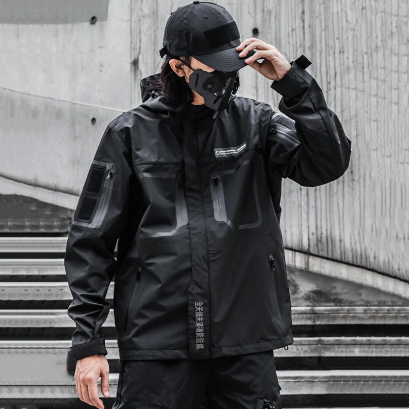 Dark Punk Style Outdoor Techwear Jacket