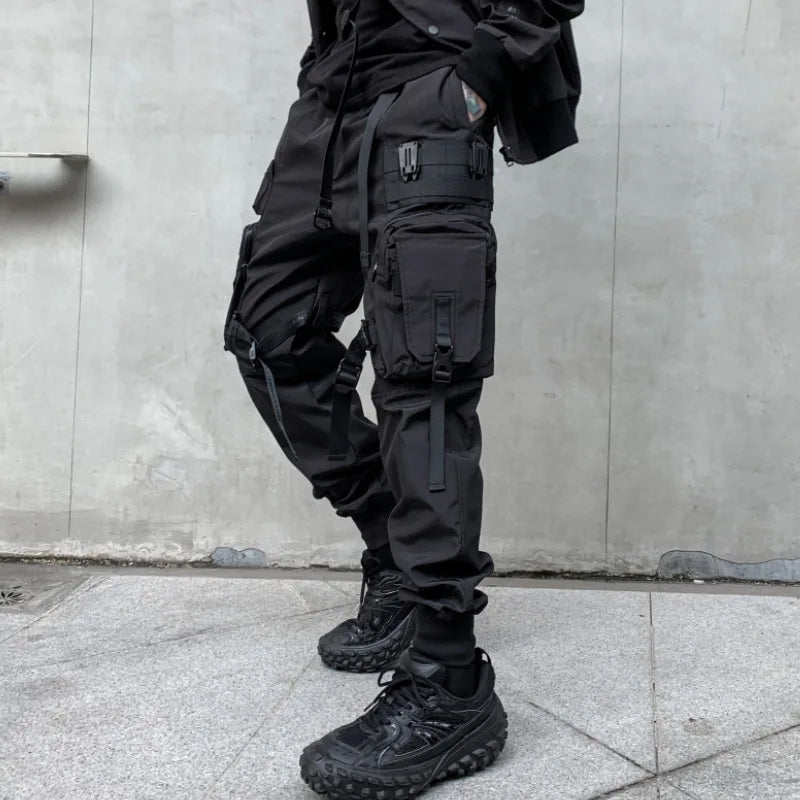 Tactical Cargo Pants Multi Pocket Elastic Waist