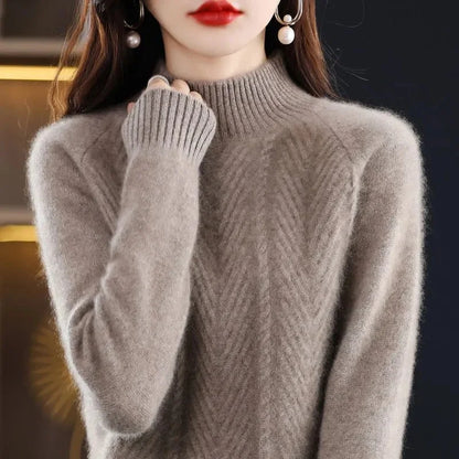 Cashmere Casual Mock Neck Sweater