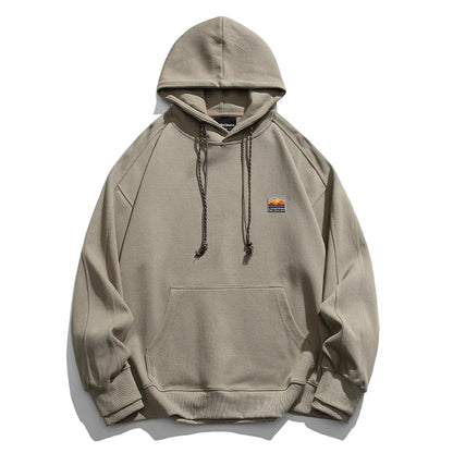 Mountain Streetwears Casual Solid Hooded Hoodie