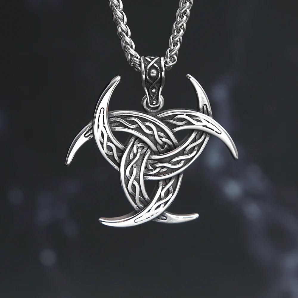 NORTHMAN Viking Odin Knot Norse Runes Necklace - RUBASO