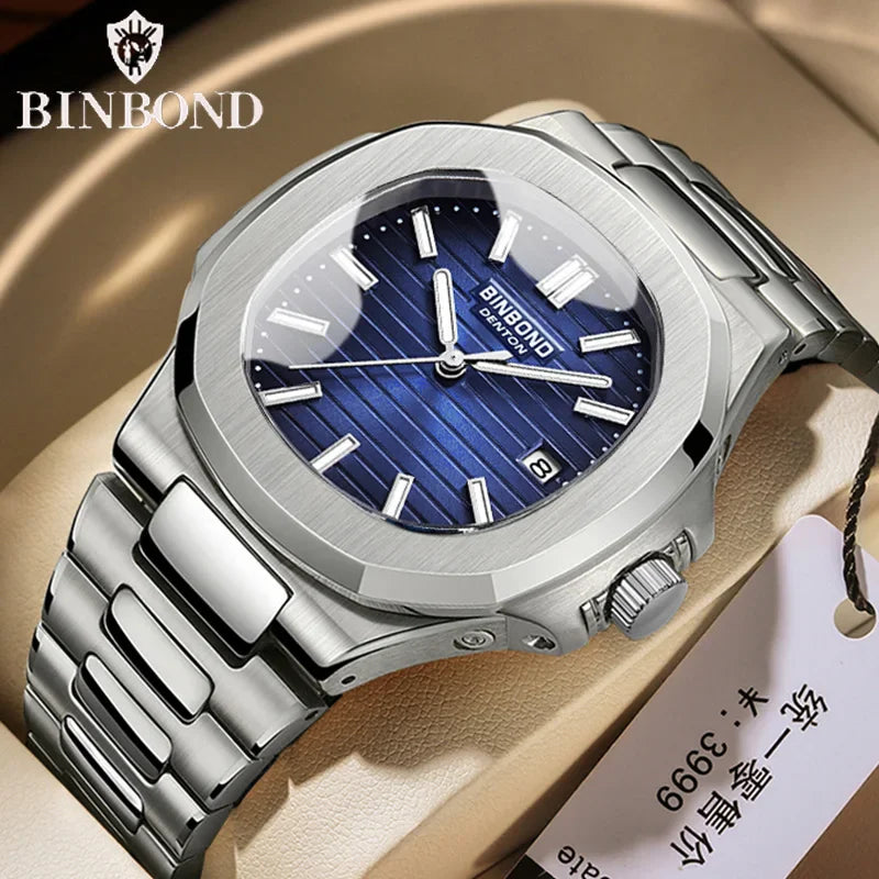 BINBOND B204A Waterproof Date Business Wristwatch (Quartz)