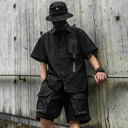 Techwear Casual Shirt – Niche Design Punk Style High Street