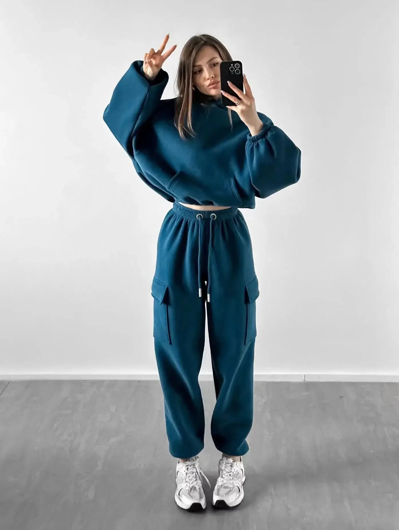 Two Pieces Hoodies And Pants Set Clothes Women