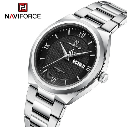 NAVIFORCE Brand Fashion Watch for Men Stainless Steel Belt Waterproof Quartz Male Wristwatches Casual Luxury Clock Reloj Hombre