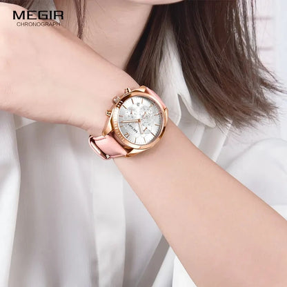 MEGIR 2115 Chronograph Fashion Luxury Wristwatch Minimalist Elegant Casual Business Watch (Quartz)