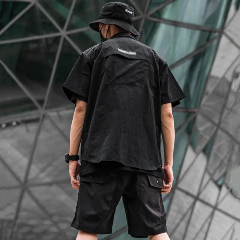 Techwear Casual Shirt – Niche Design Punk Style High Street