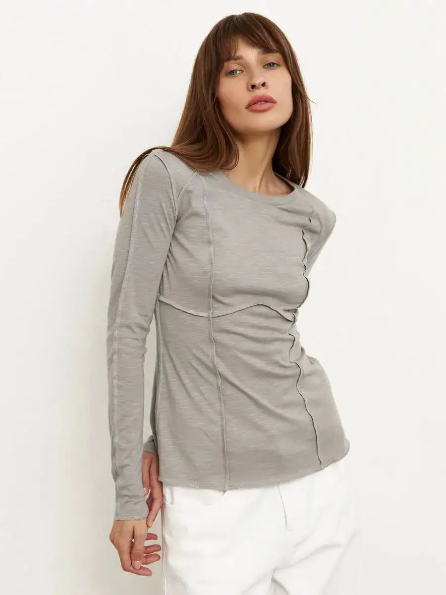 Streetwear Chic: Wolfeel Slim Fit Long Sleeve Half Turtleneck Tee