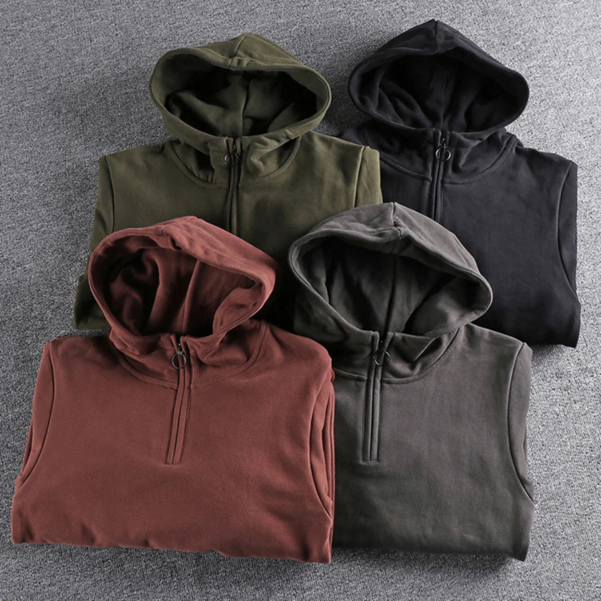 Men's Casual Solid Thick Cotton Hoodie