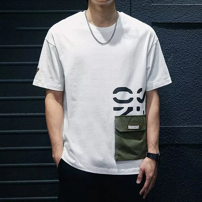 Stealth Short Sleeve Letter Printed T-shirt With Cargo Pocket