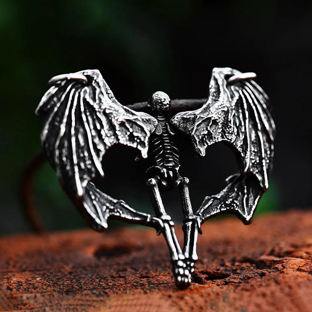 NORTHMAN Gothic Vintage Skull Angel Pendant Necklaces - RUBASO