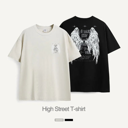 The Wings Printed Night Luminous High Street Punk Style