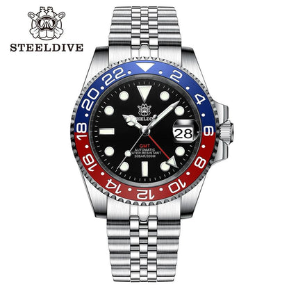 STEELDIVE Diver Dual Color Bezel GMT SD1993 (Automatic) - RUBASO