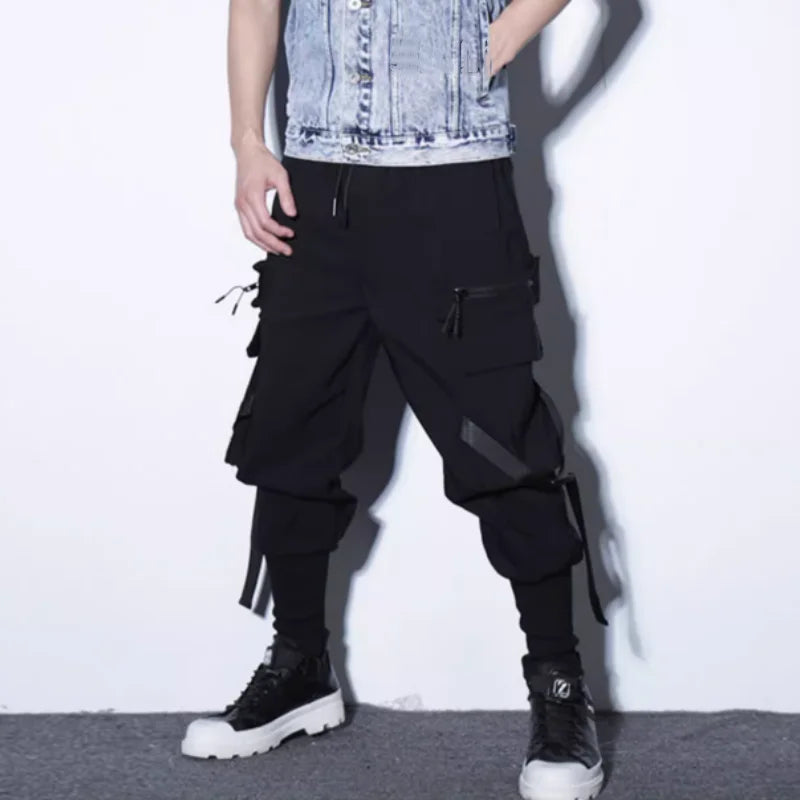 Original Design Dark Punk Style Tactical Cargo Pants Techwear