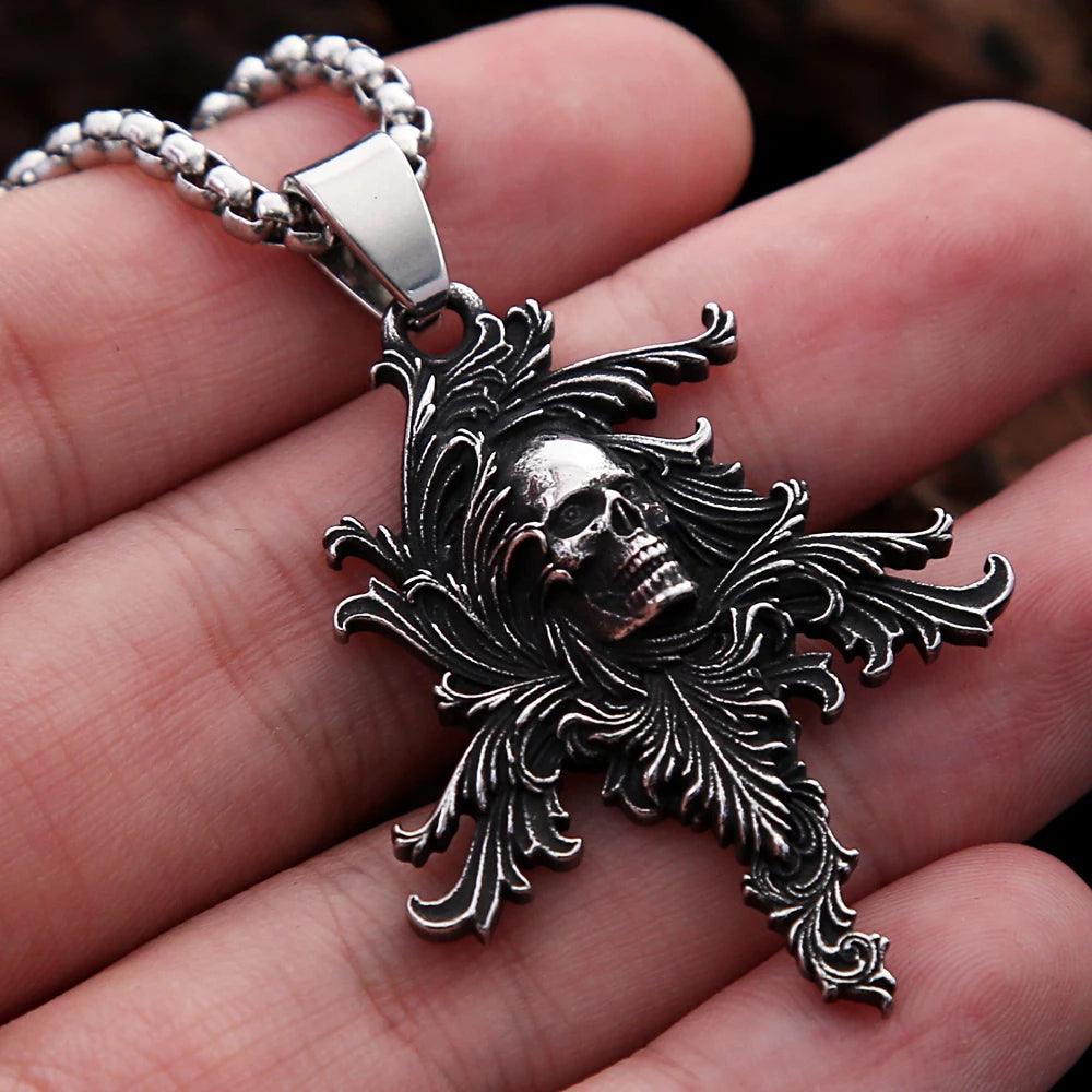 NORTHMAN Creative Vintage Skull Pendant Necklace - RUBASO