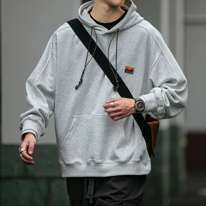 Mountain Streetwears Casual Solid Hooded Hoodie