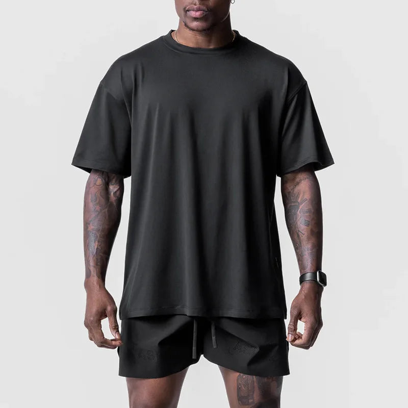 Casual Loose Oversized T-Shirt Dry Breathable Gym Fitness